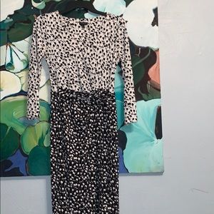 Talbots B&W Tie Dress🤍